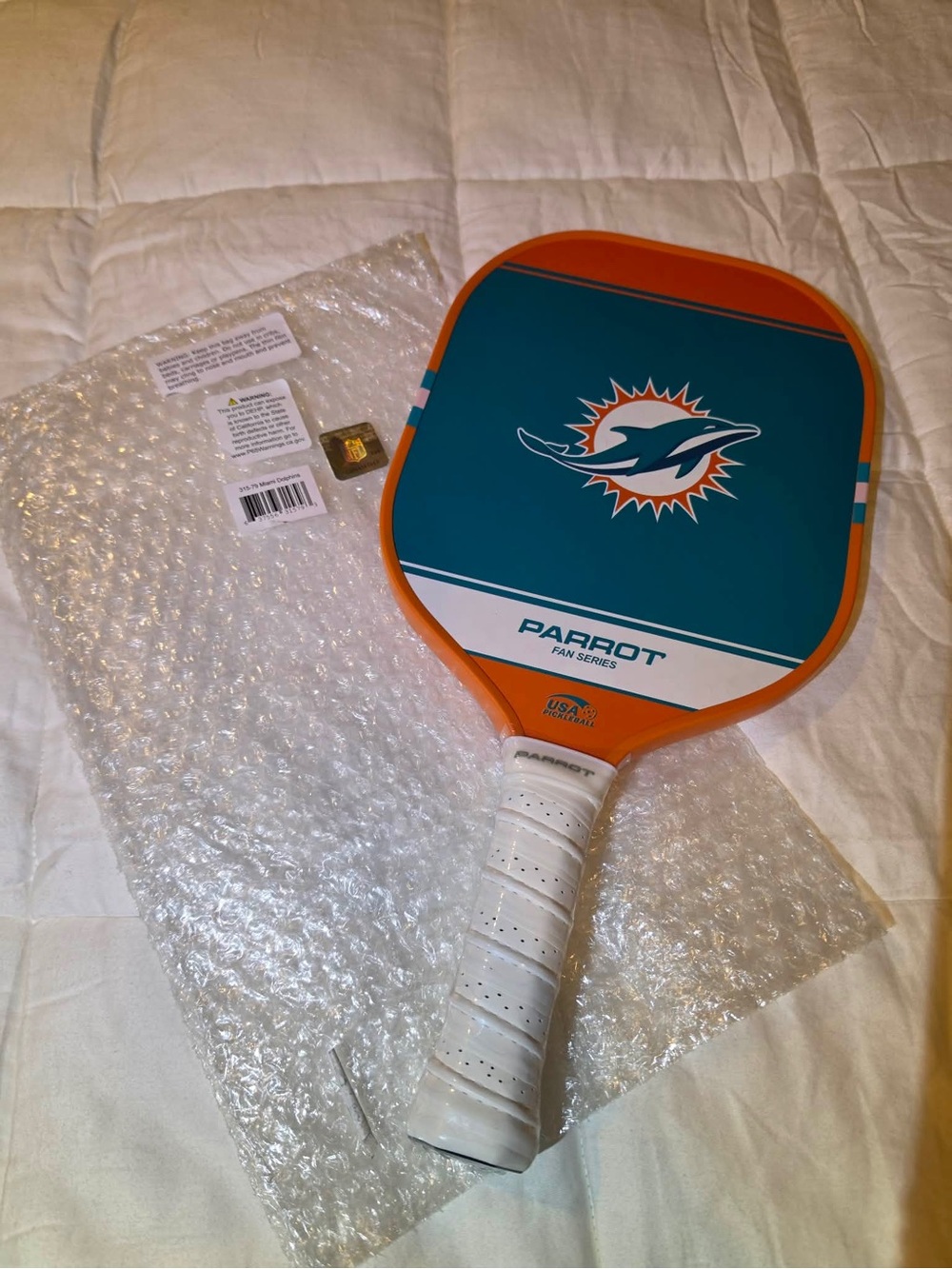 Parrot NFL Miami Dolphins New Pickleball Paddle